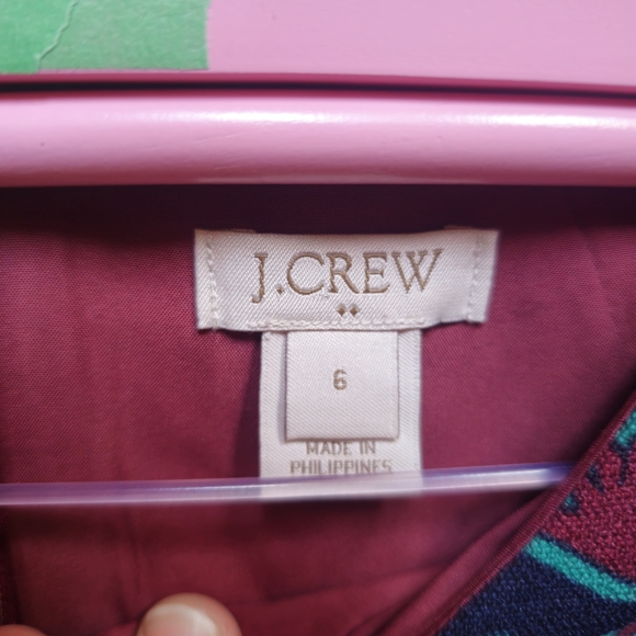 J. Crew Blue and Red Floral Midi Dress - Picture 3 of 4